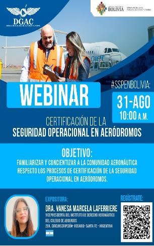 Participación en ciclo de webinar de la DGSA de Bolivia